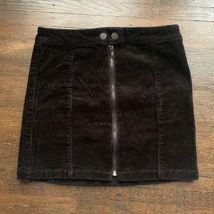 Corduroy black skirt